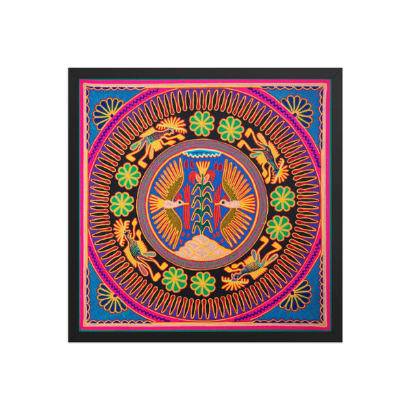 Huichol Yarn Painting Print • L - 097 - Huichol Arts