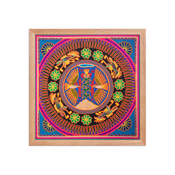 Huichol Yarn Painting Print • L - 097 - Huichol Arts