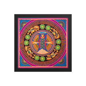 Huichol Yarn Painting Print • L - 097 - Huichol Arts