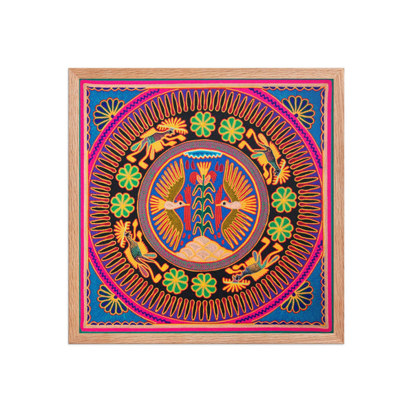 Huichol Yarn Painting Print • L - 097 - Huichol Arts