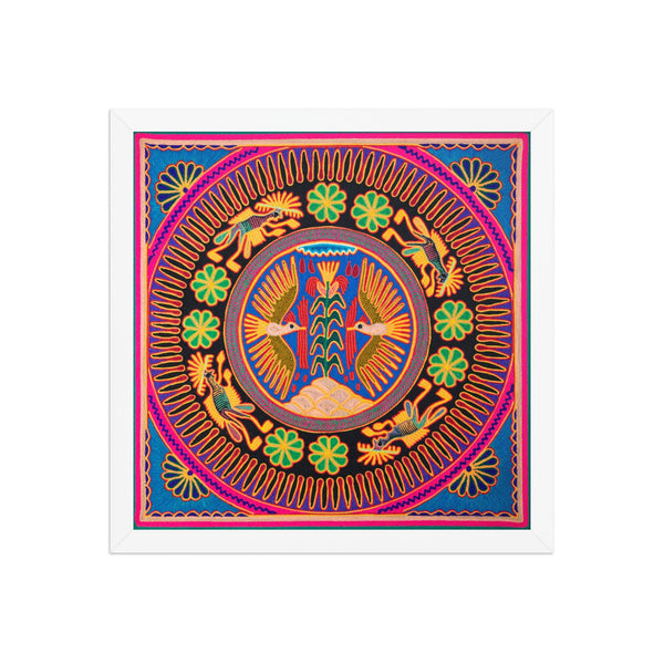 Huichol Yarn Painting Print • L - 097 - Huichol Arts
