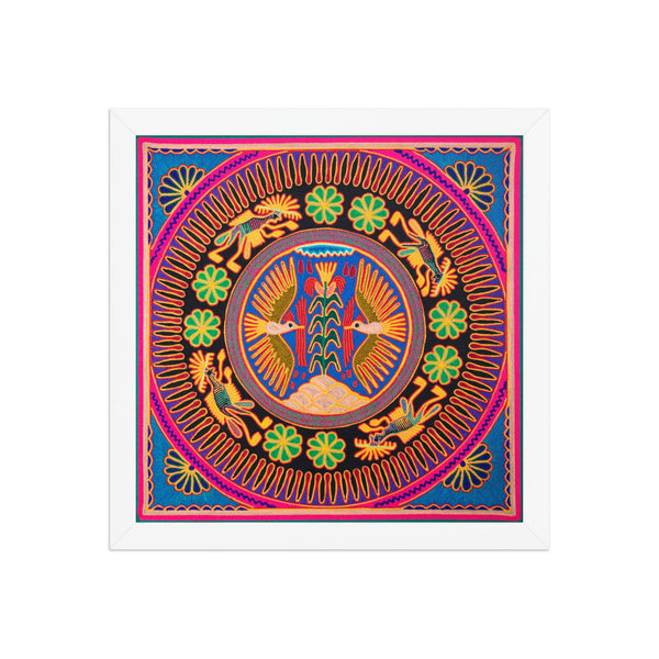 Huichol Yarn Painting Print • L - 097 - Huichol Arts