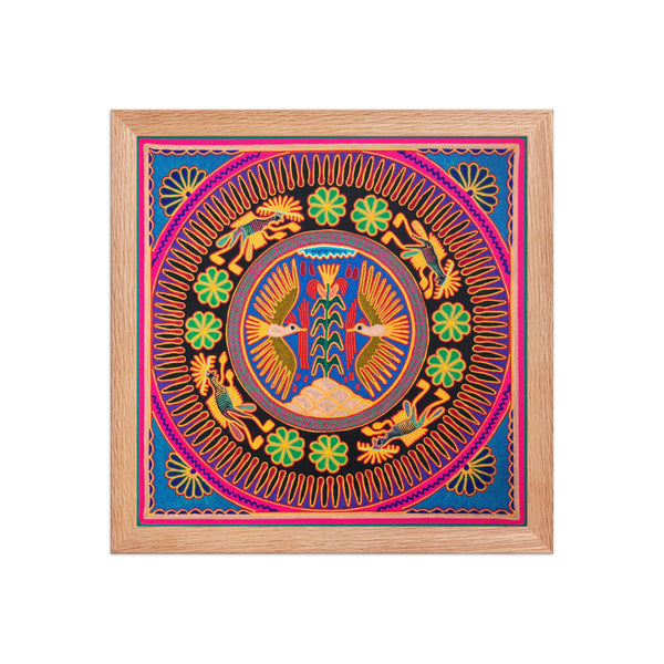 Huichol Yarn Painting Print • L - 097 - Huichol Arts