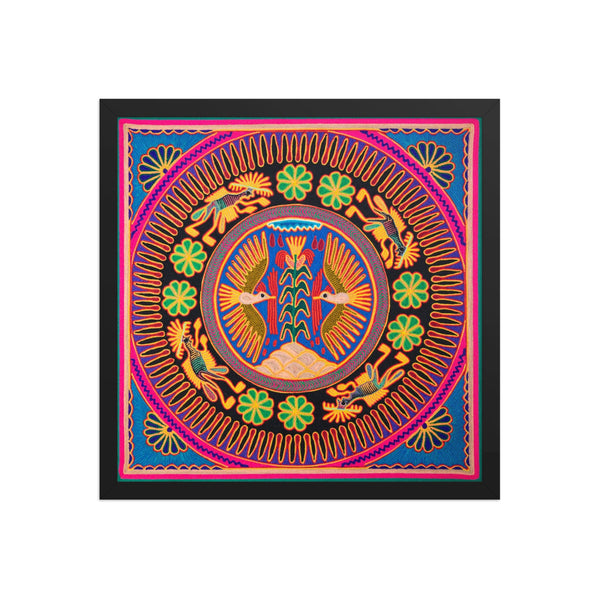 Huichol Yarn Painting Print • L - 097 - Huichol Arts
