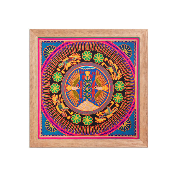 Huichol Yarn Painting Print • L - 097 - Huichol Arts