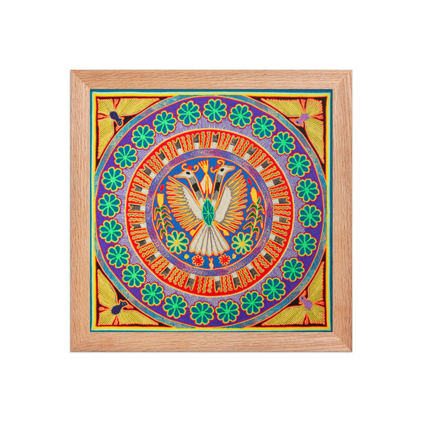 Huichol Yarn Painting Print • L - 098 - Huichol Arts