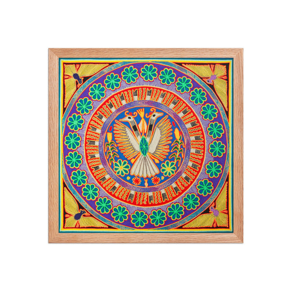 Huichol Yarn Painting Print • L - 098 - Huichol Arts