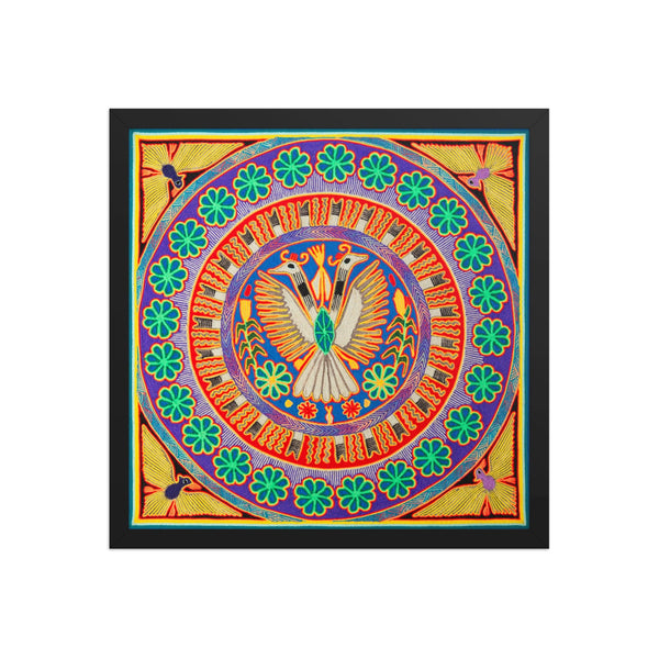 Huichol Yarn Painting Print • L - 098 - Huichol Arts