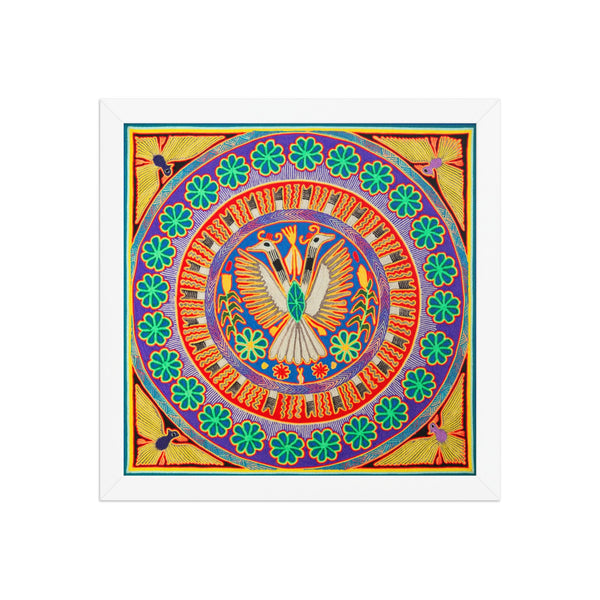 Huichol Yarn Painting Print • L - 098 - Huichol Arts