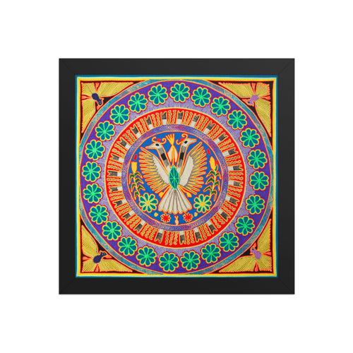 Huichol Yarn Painting Print • L - 098 - Huichol Arts