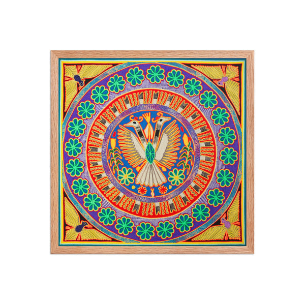 Huichol Yarn Painting Print • L - 098 - Huichol Arts