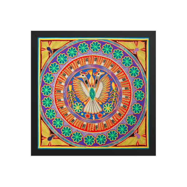Huichol Yarn Painting Print • L - 098 - Huichol Arts