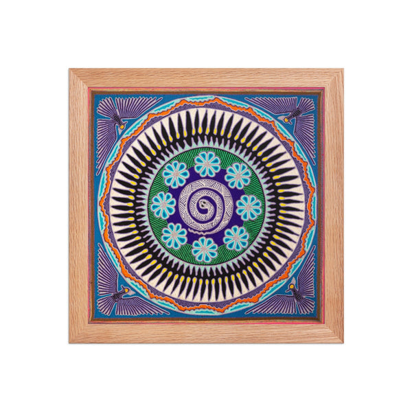 Huichol Yarn Painting Print • L - 099 - Huichol Arts
