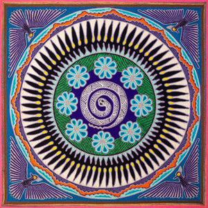 Huichol Yarn Painting Print • L - 099 - Huichol Arts