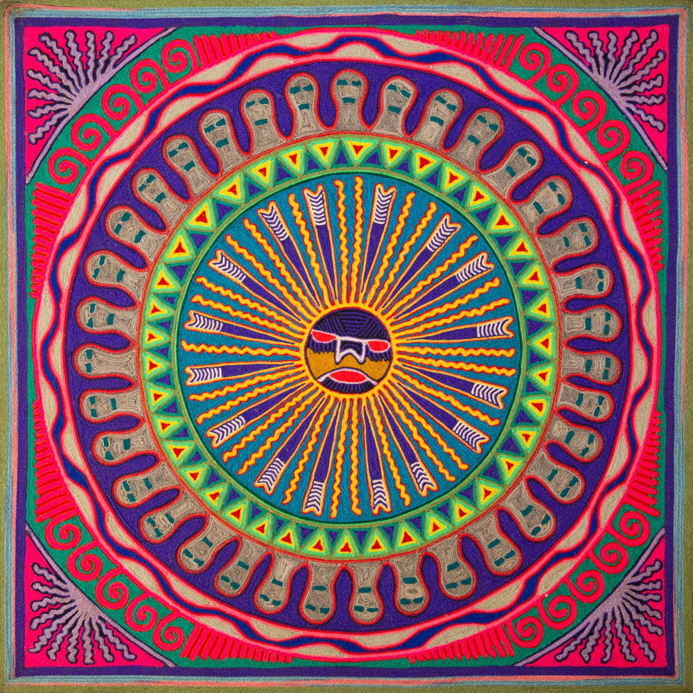 Huichol Yarn Painting Print • L - 100 - Huichol Arts