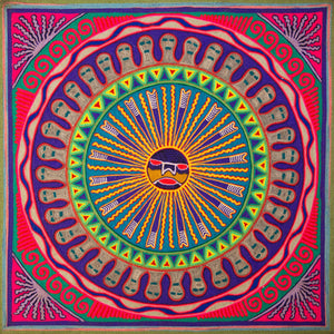 Huichol Yarn Painting Print • L - 100 - Huichol Arts