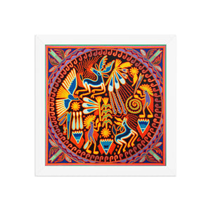 Huichol Yarn Painting Print • L - 101 - Huichol Arts