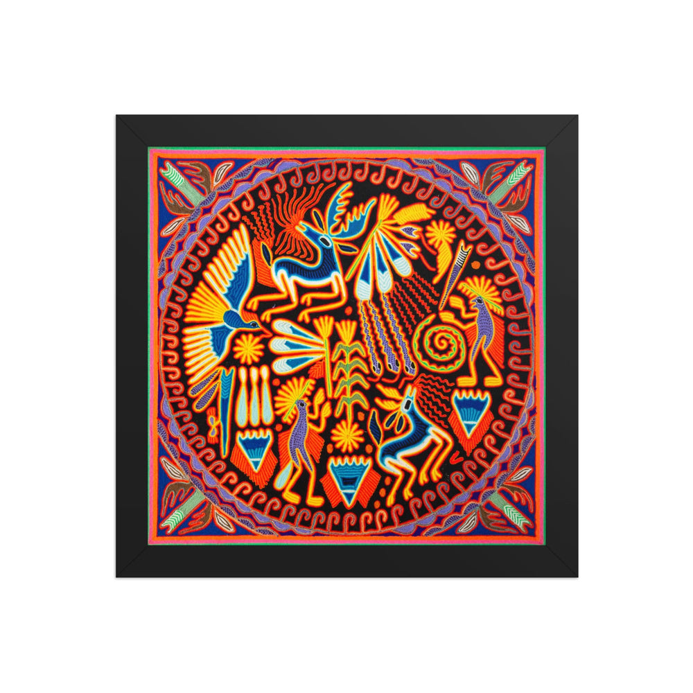 Huichol Yarn Painting Print • L - 101 - Huichol Arts