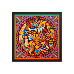 Huichol Yarn Painting Print • L - 101 - Huichol Arts