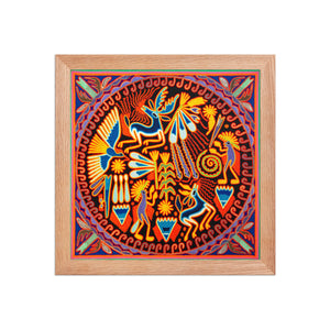 Huichol Yarn Painting Print • L - 101 - Huichol Arts