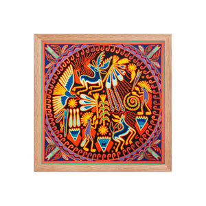 Huichol Yarn Painting Print • L - 101 - Huichol Arts