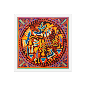 Huichol Yarn Painting Print • L - 101 - Huichol Arts