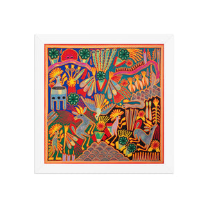 Huichol Yarn Painting Print • L - 102 - Huichol Arts