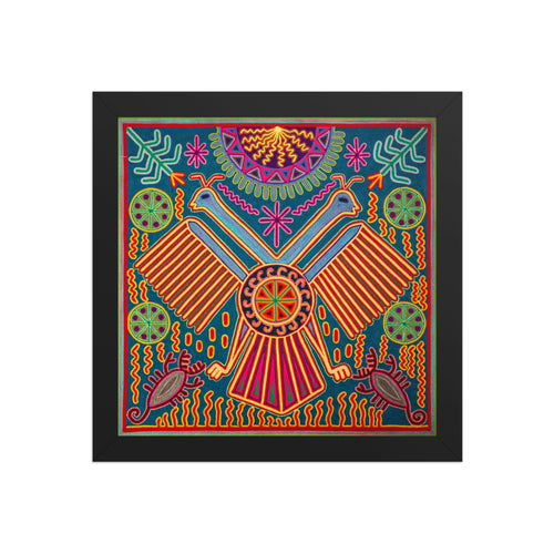 Huichol Yarn Painting Print • L - 103 - Huichol Arts