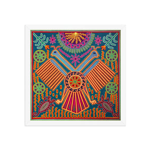 Huichol Yarn Painting Print • L - 103 - Huichol Arts