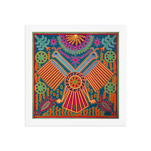 Huichol Yarn Painting Print • L - 103 - Huichol Arts