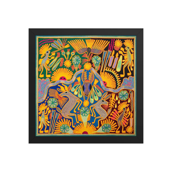 Huichol Yarn Painting Print • L - 104 - Huichol Arts