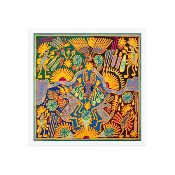 Huichol Yarn Painting Print • L - 104 - Huichol Arts