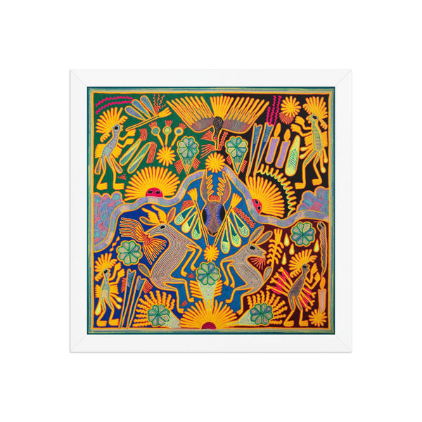 Huichol Yarn Painting Print • L - 104 - Huichol Arts