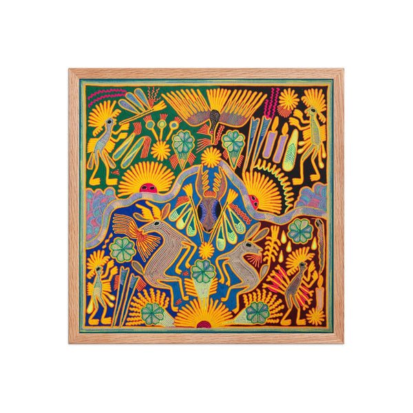 Huichol Yarn Painting Print • L - 105 - Huichol Arts