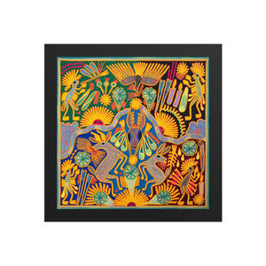 Huichol Yarn Painting Print • L - 105 - Huichol Arts
