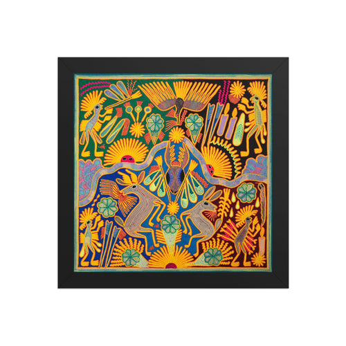 Huichol Yarn Painting Print • L - 105 - Huichol Arts