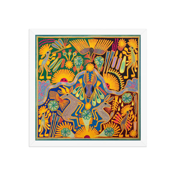 Huichol Yarn Painting Print • L - 105 - Huichol Arts