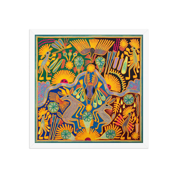 Huichol Yarn Painting Print • L - 105 - Huichol Arts