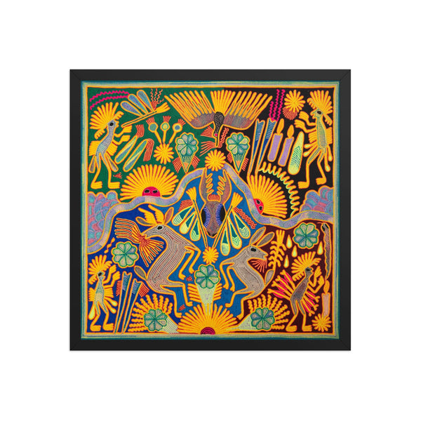 Huichol Yarn Painting Print • L - 105 - Huichol Arts