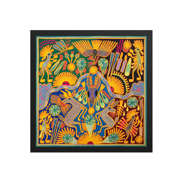 Huichol Yarn Painting Print • L - 105 - Huichol Arts