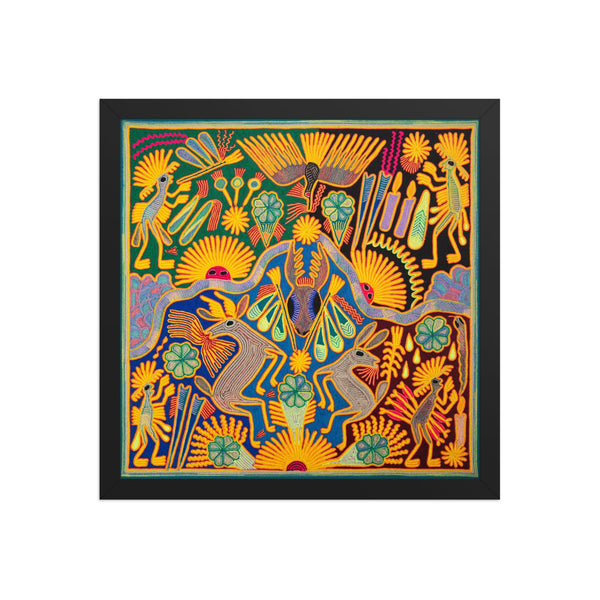Huichol Yarn Painting Print • L - 105 - Huichol Arts