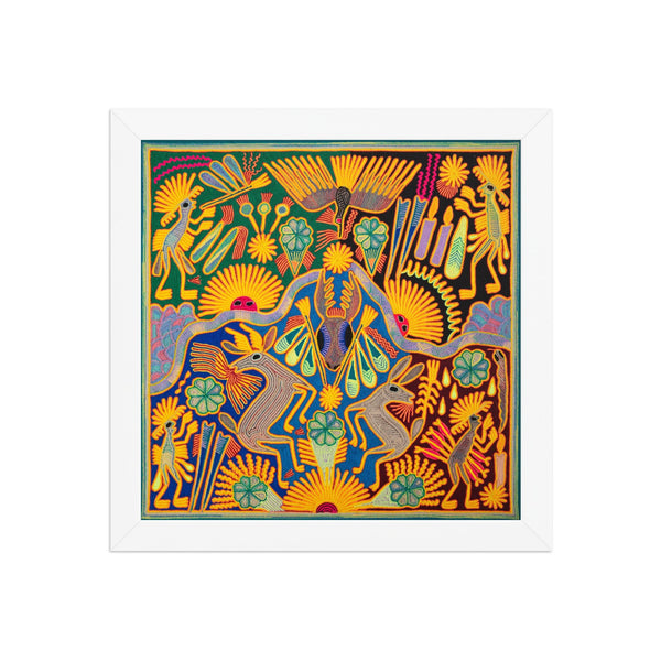 Huichol Yarn Painting Print • L - 105 - Huichol Arts