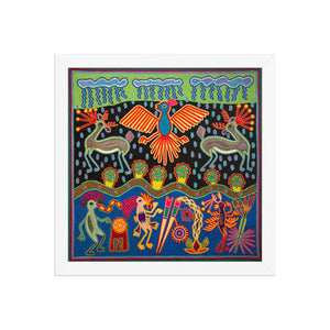 Huichol Yarn Painting Print • L - 106 - Huichol Arts