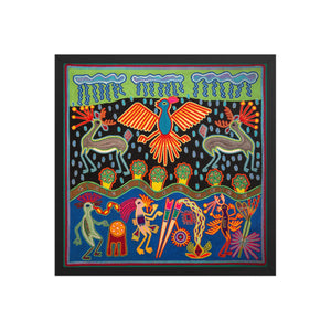 Huichol Yarn Painting Print • L - 106 - Huichol Arts