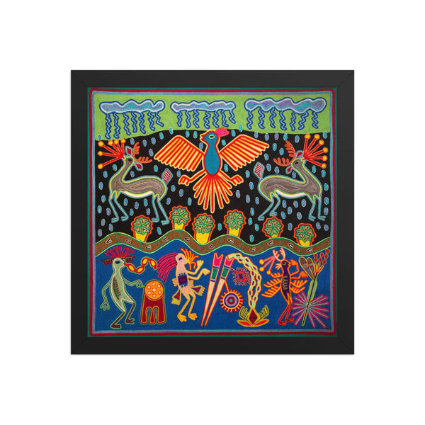 Huichol Yarn Painting Print • L - 106 - Huichol Arts
