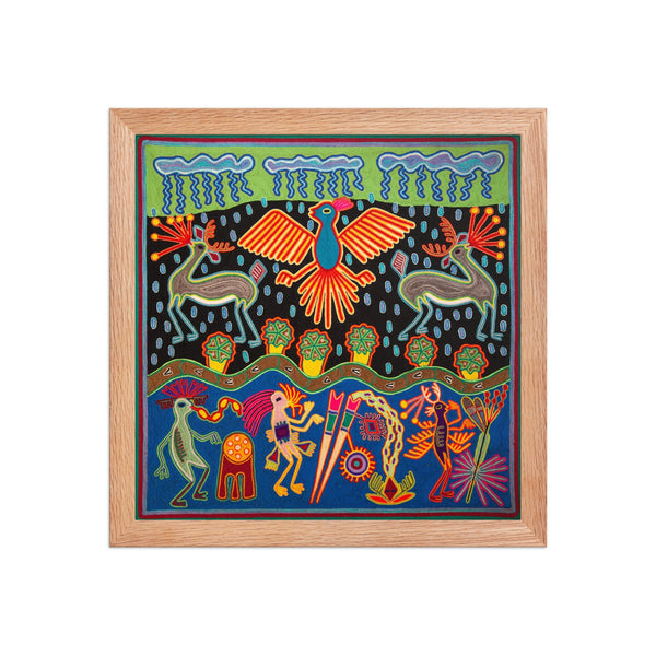 Huichol Yarn Painting Print • L - 106 - Huichol Arts