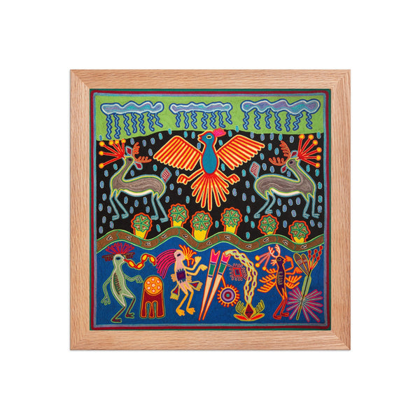 Huichol Yarn Painting Print • L - 106 - Huichol Arts