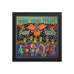 Huichol Yarn Painting Print • L - 106 - Huichol Arts