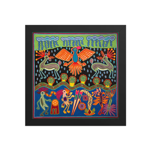 Huichol Yarn Painting Print • L - 106 - Huichol Arts