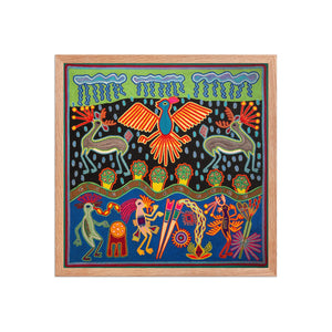 Huichol Yarn Painting Print • L - 106 - Huichol Arts